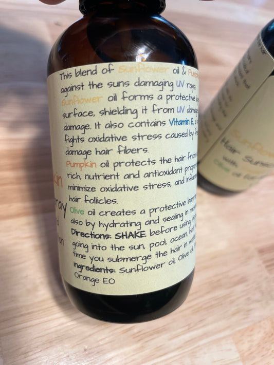 Sunflower & Pumpkin Sunscreen Oil Spray w/ Olive oil for added protection