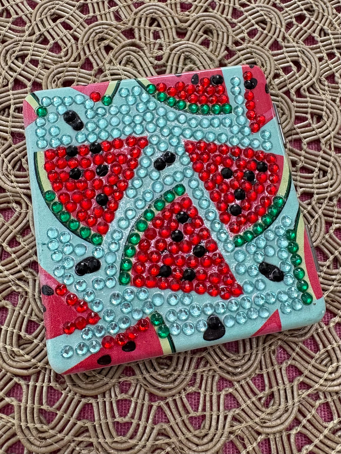 Diamond-Art Two-Sided Compact Mirror