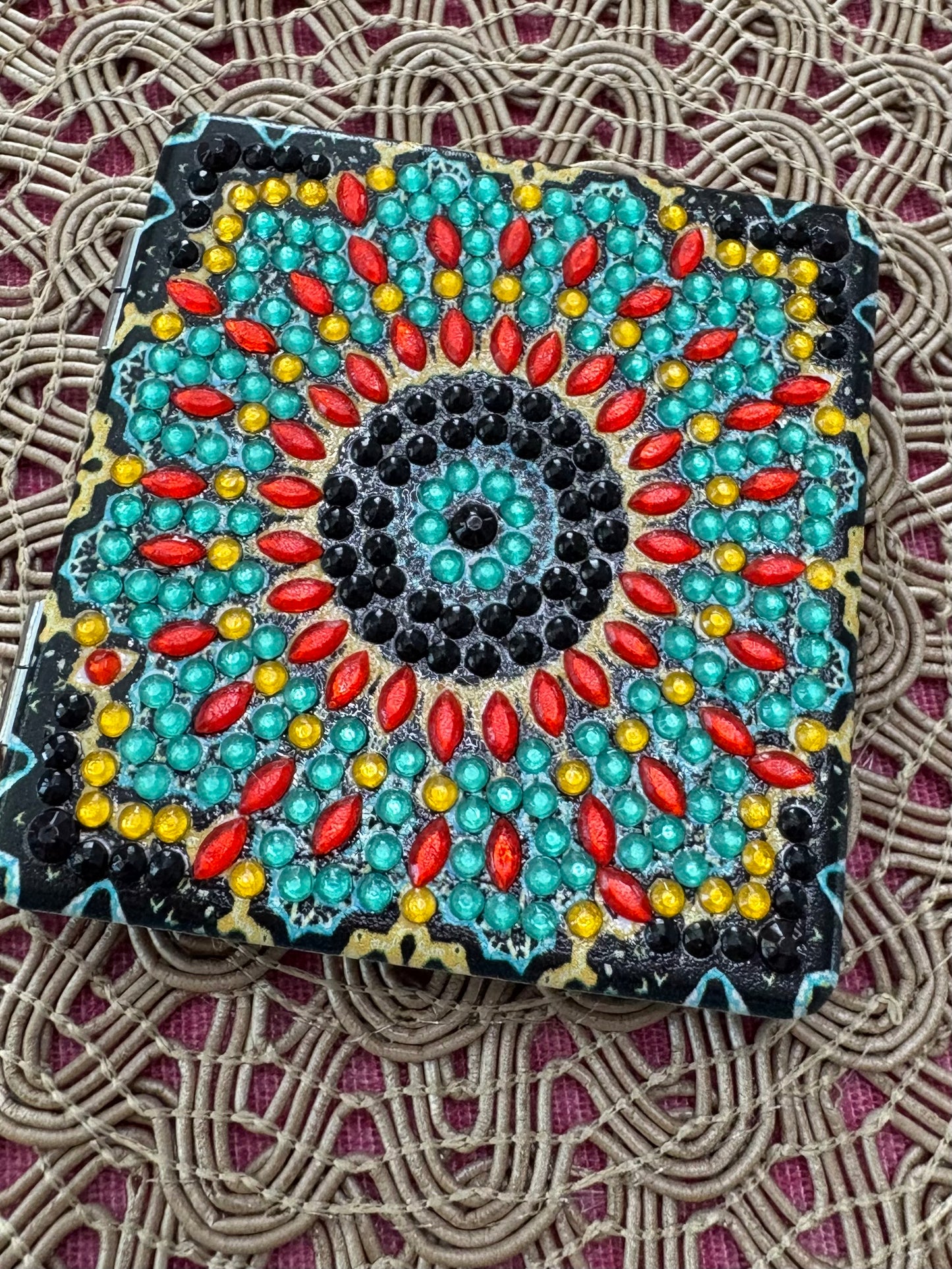 Diamond-Art Two-Sided Compact Mirror